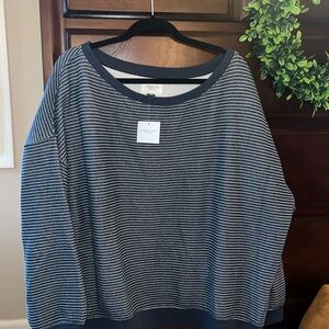 American Eagle Navy Striped Sweater